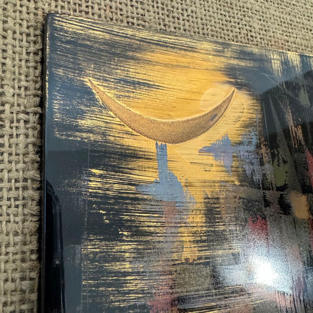 輪島塗　漆絵　榎木盛