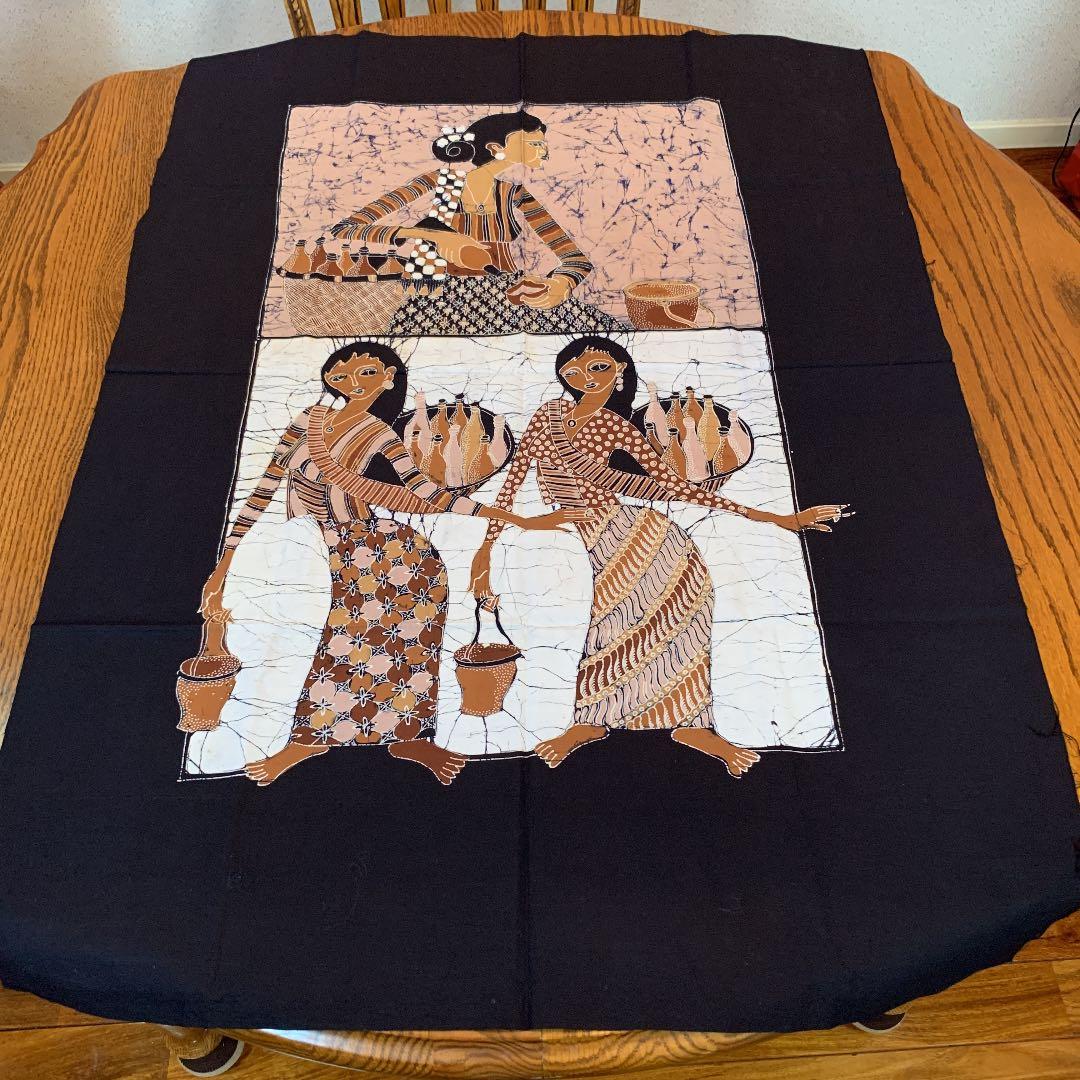 インドネシアで購入手描きバティック芸術品