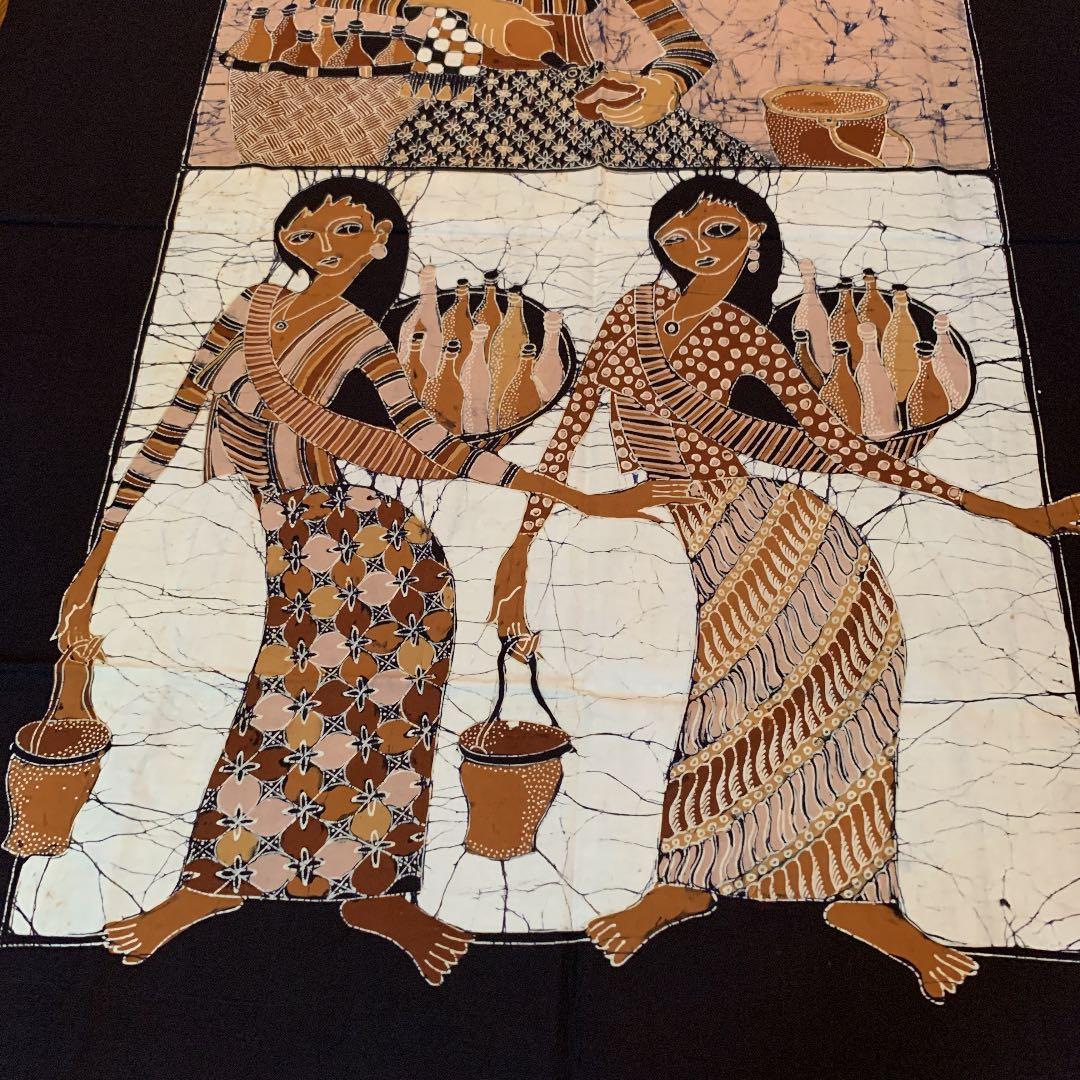インドネシアで購入手描きバティック芸術品
