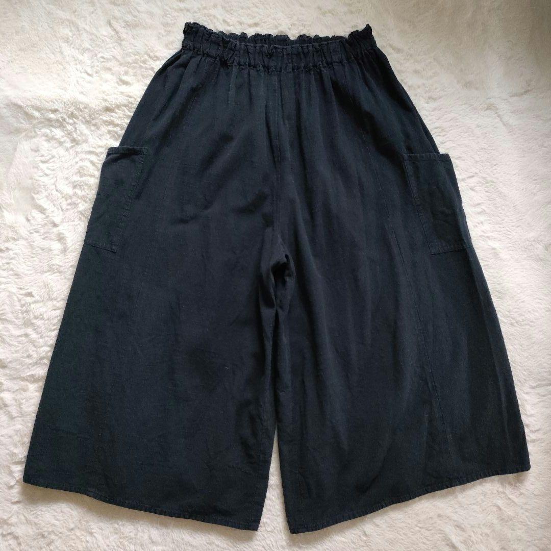 ヤンマ産業 YAMMA◎会津木綿キュロット ネイビー 濃紺