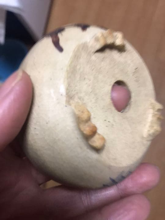 盆栽鉢　おまけ2個付時代名工常滑服部絵付け手捻りミニ盆栽鉢8x3.5cm服部3個