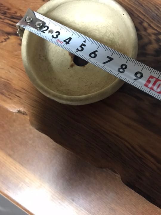 盆栽鉢　おまけ2個付時代名工常滑服部絵付け手捻りミニ盆栽鉢8x3.5cm服部3個