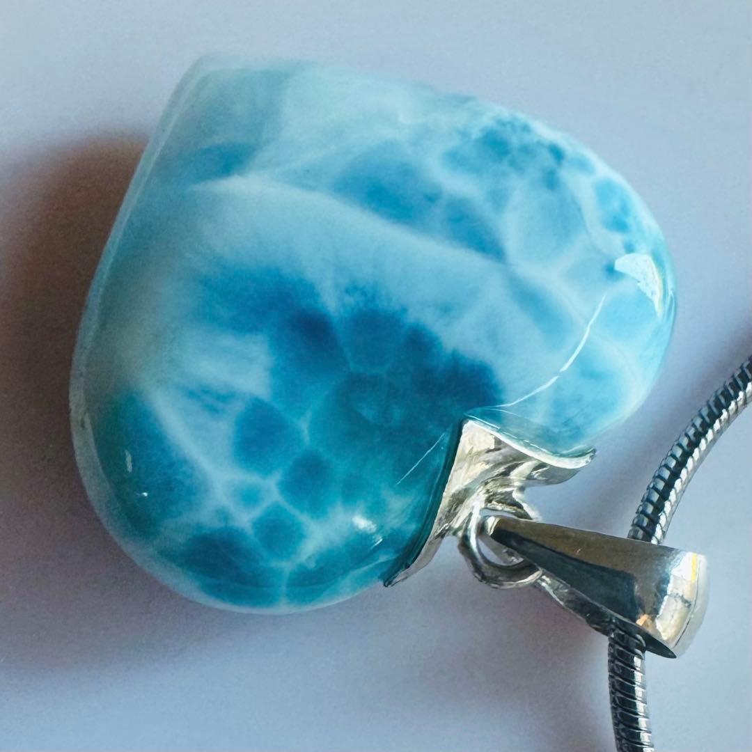 ♡大きめハートラリマー♡ネックレス