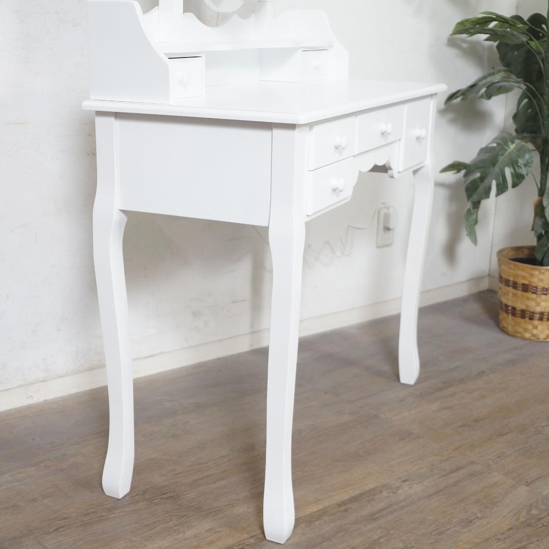 【新品・未使用】　女優ライト付き　　猫脚　ドレッサー＆チェアー　セット