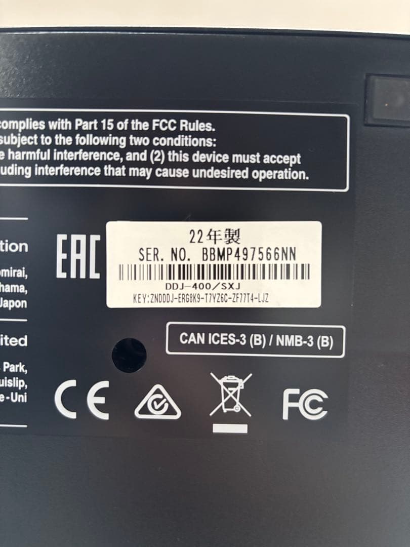 Pioneer DJコントローラー DDJ-400 2022年製　箱あり