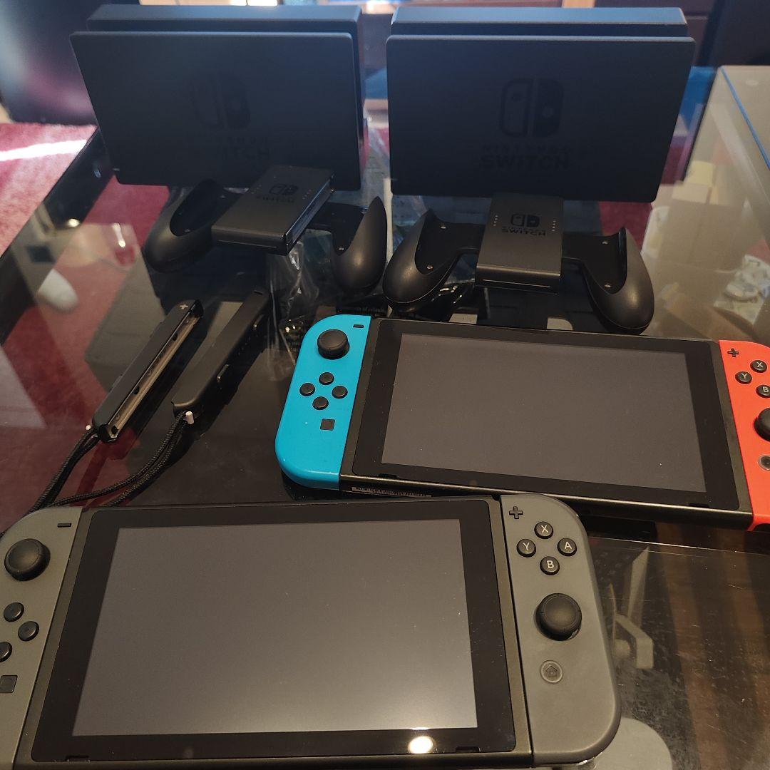 d*2様 Nintendo Switch 2台 ドック ジョイコングリップ 純正