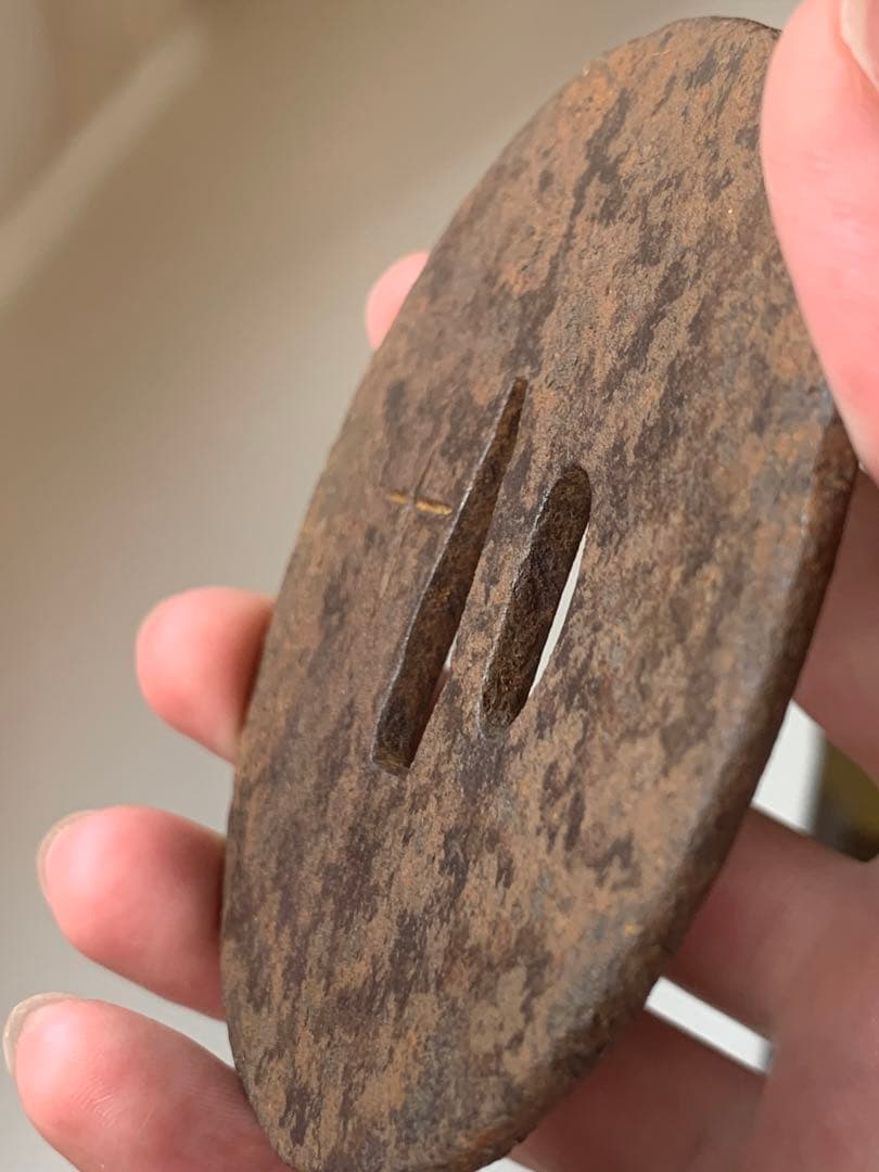 隠れキリシタン　鍔　日本刀　鐔　隠れ切支丹　潜伏　十字架　江戸時代　勾玉　根付