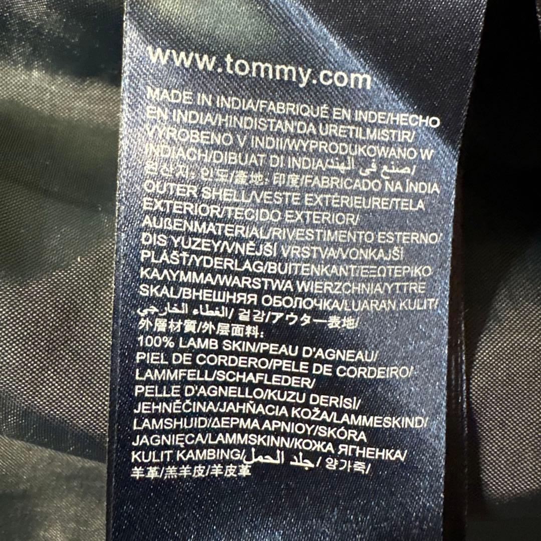 トミーフィルフィガー　ラムレザージャケット　ジップ