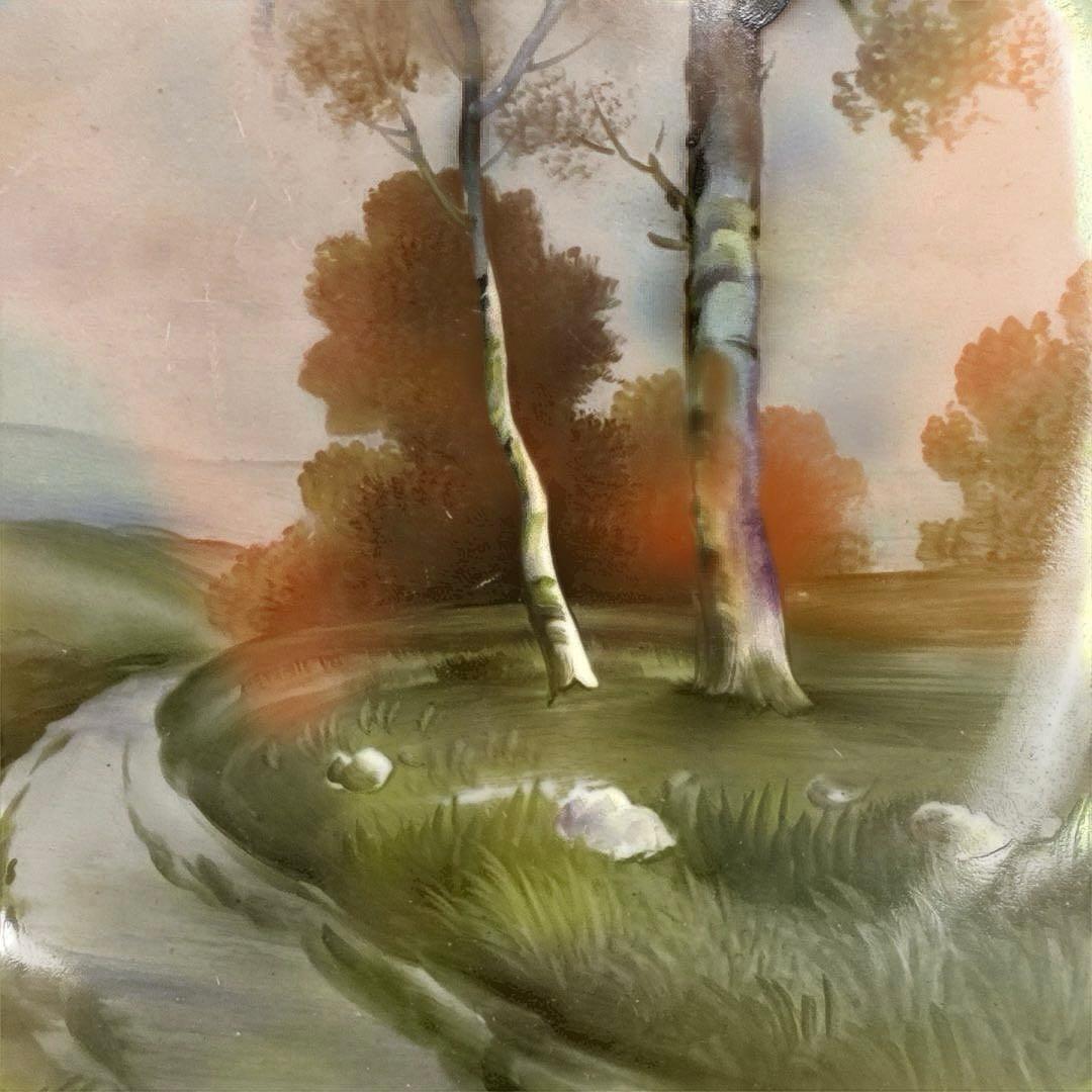 ぼ*ち様 オールドノリタケ 風景画　金彩　ハンドペイント　飾りボウル