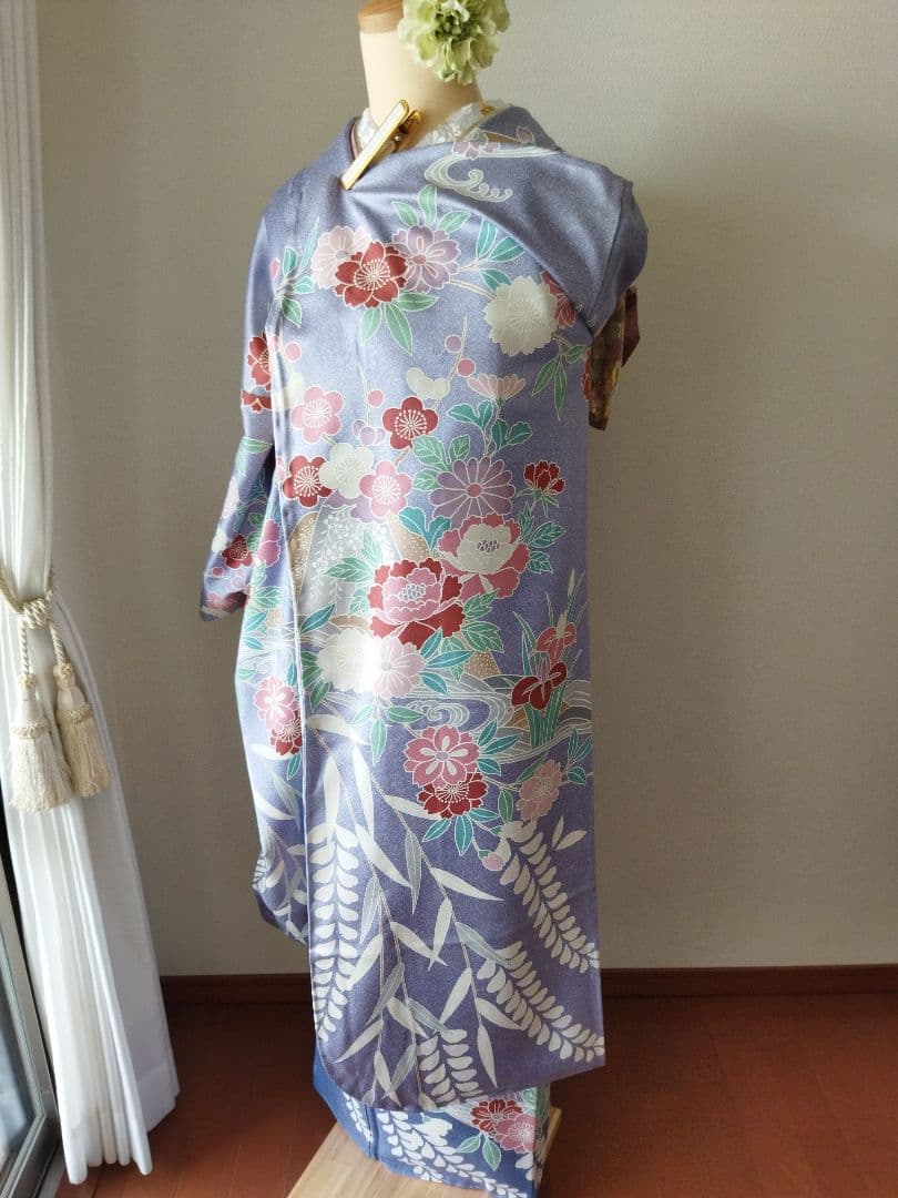 PPP様☆385.琥珀糖みたい　儚可愛い振袖7点セット　正絹　フルセット　成人式