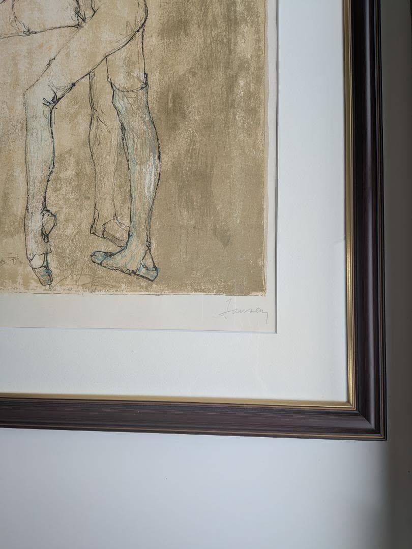 【極希少】ジャン・ジャンセン 「二人の踊り子」リトグラフ　直筆サイン有