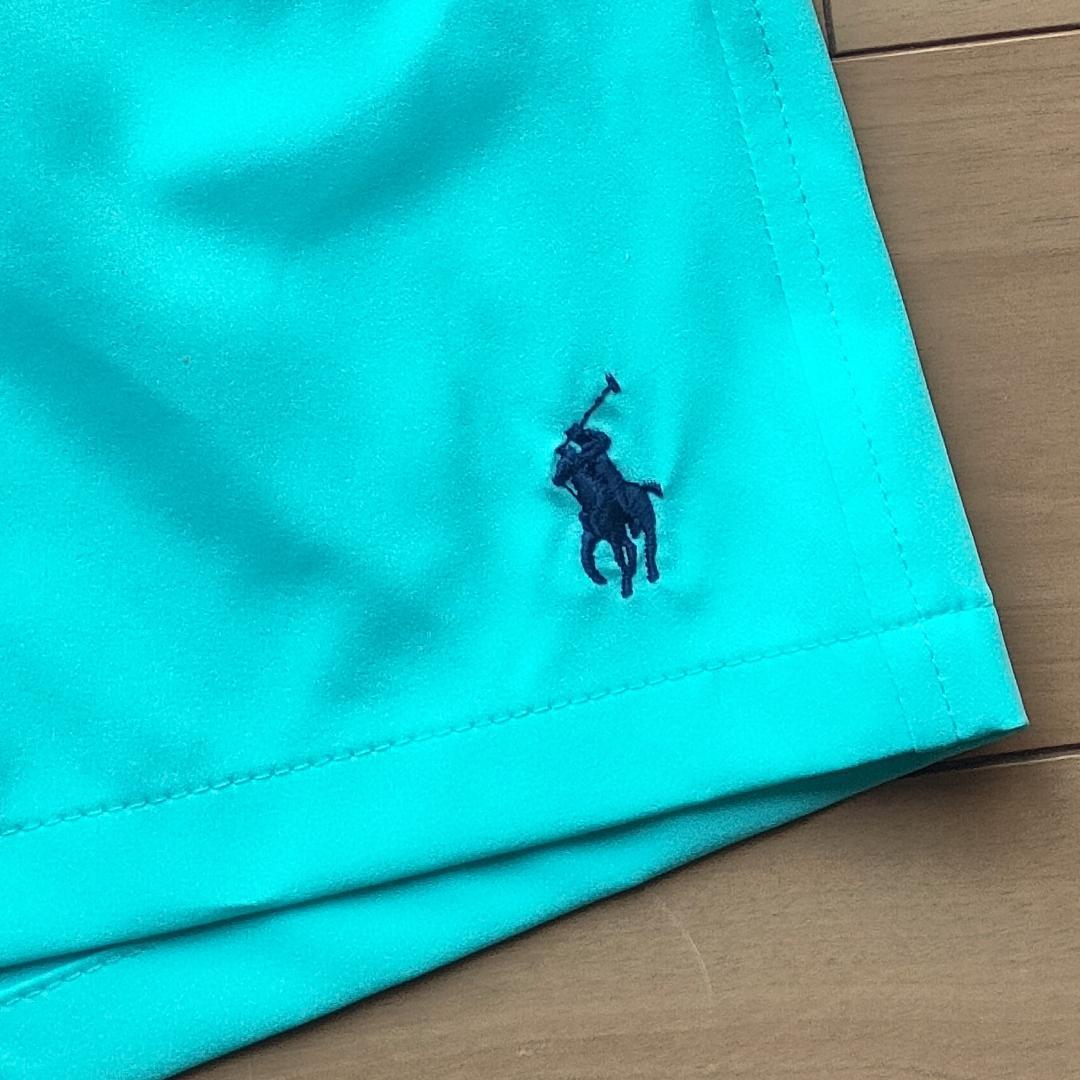 【新品】ラルフローレン Sサイズ メンズ水着 スイムトランクス ライトブルー