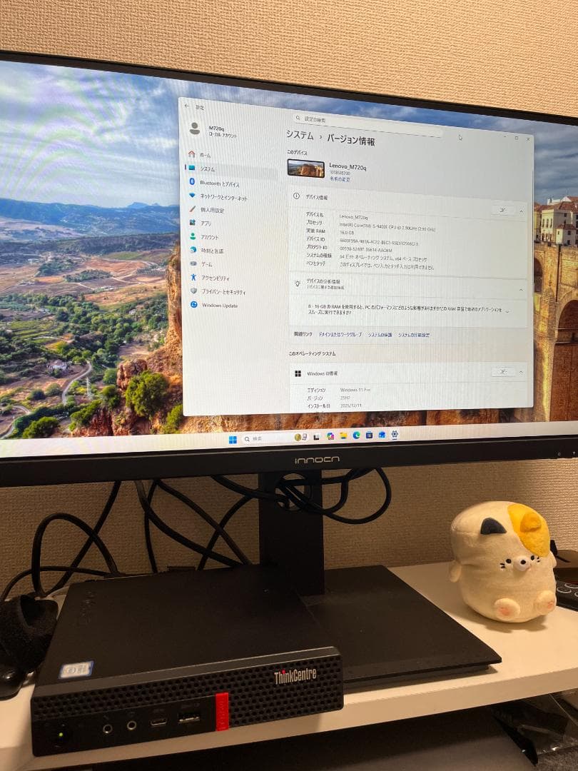 Lenovo M720q i5第9世代WX3100グラボ16GB RAM SSD