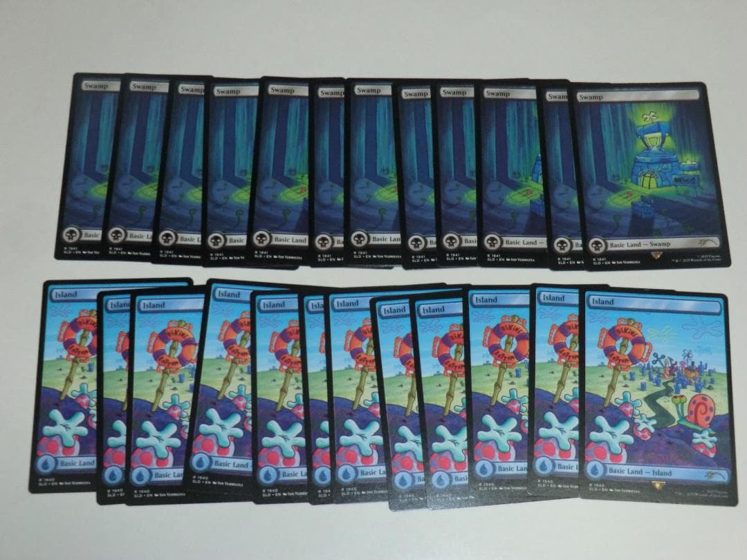 MTG 島12枚 沼12枚（フルアート） SpongeBob 英　合計24枚