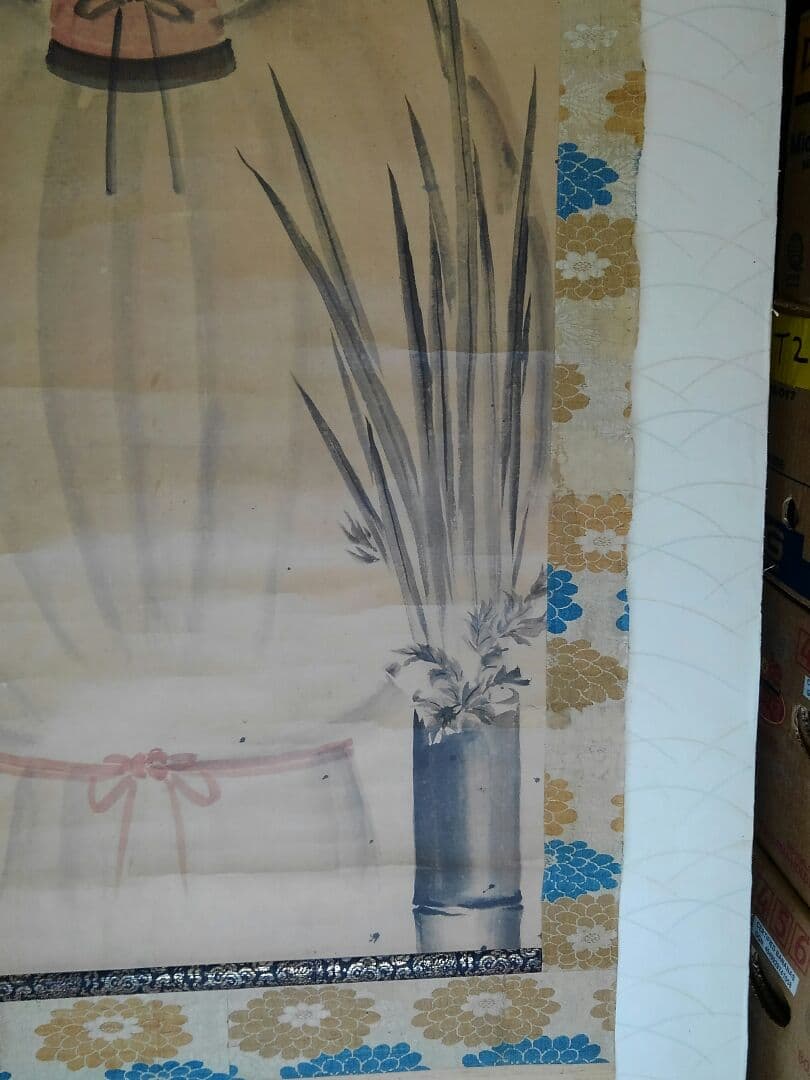 ♥掛軸　五月飾り　甲冑　ジャンク　武田　赤備え　掛け軸