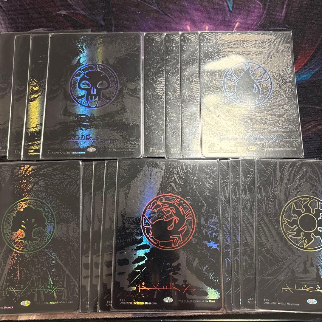 まとめ割 オイルスリック FOIL 基本土地各種4枚 全20枚セット