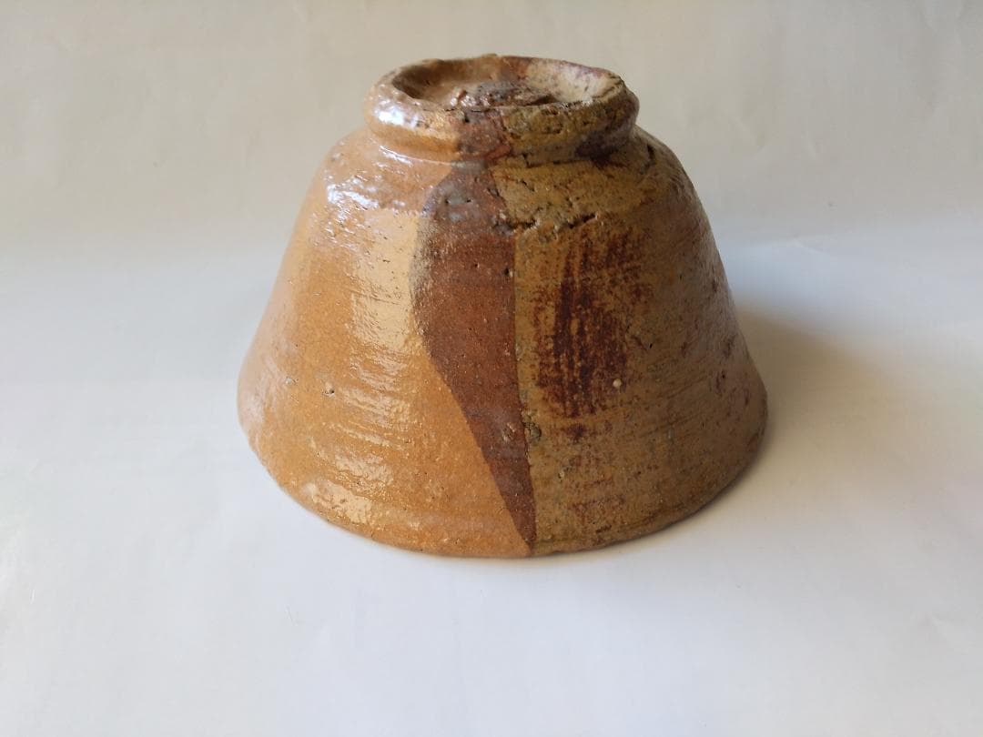 赤津焼 長谷窯 加藤錦雄 作 伊羅保片身替 茶碗 共箱 栞 茶器 抹茶碗 新品