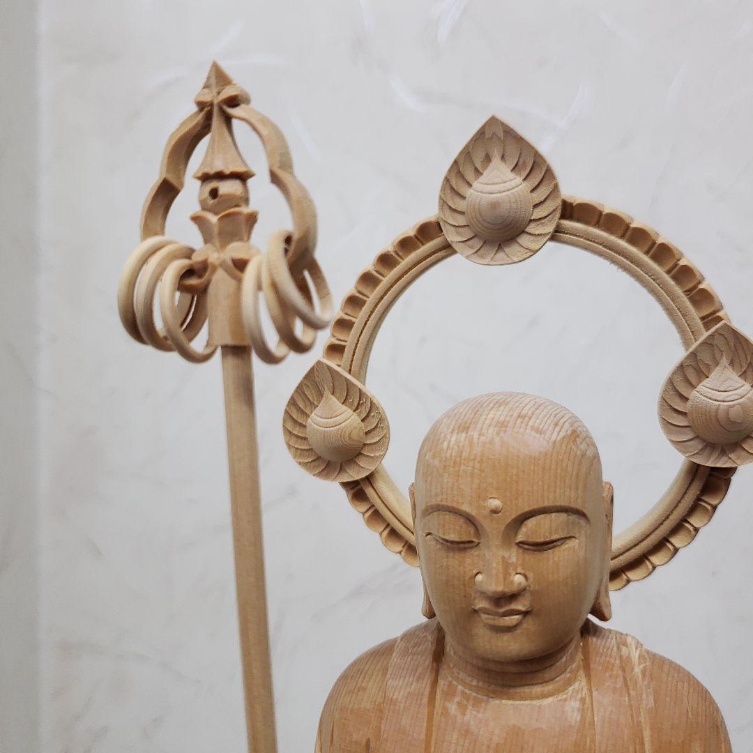 Ｂフライデー蔵出し特価◆ヒバ材 地蔵菩薩立像8寸立◆お地蔵さん 高さ：約50cm