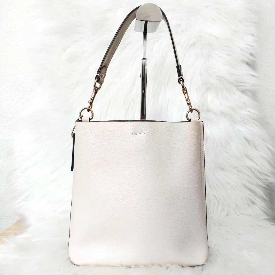 極美品✨COACH コーチ モリー バケットバッグ ハンドバッグ 白