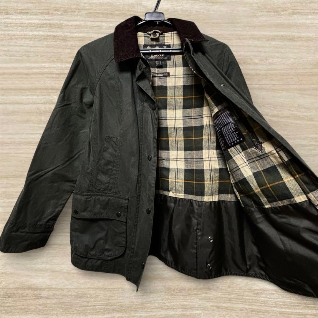 極美品 バブアー ビデイル ビードネル セージグリーン S