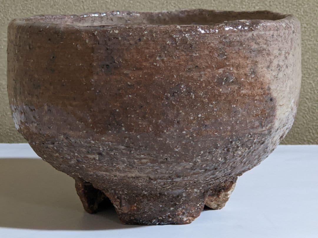 ♦萩焼 鬼萩 割り高台 抹茶碗 茶道具 アンティーク 骨董品 コレクション