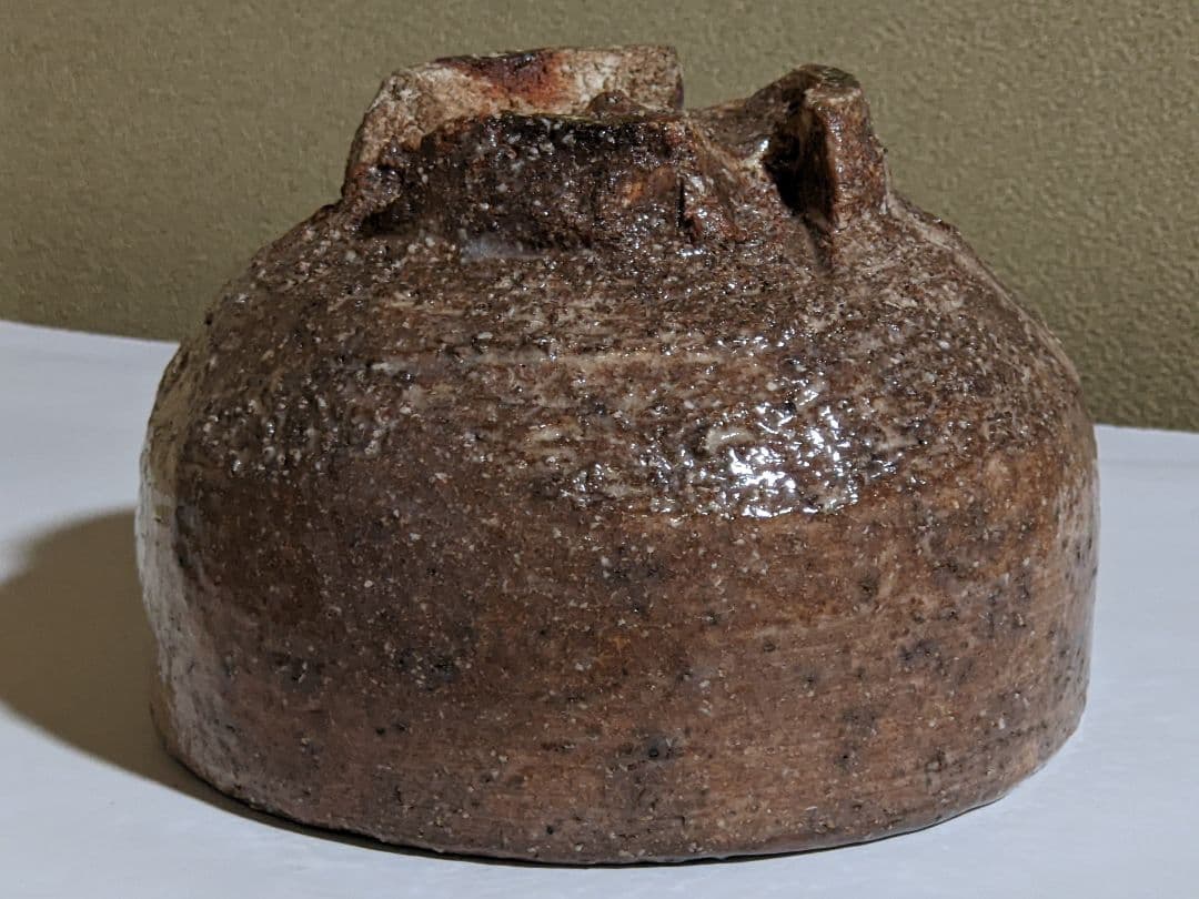 ♦萩焼 鬼萩 割り高台 抹茶碗 茶道具 アンティーク 骨董品 コレクション