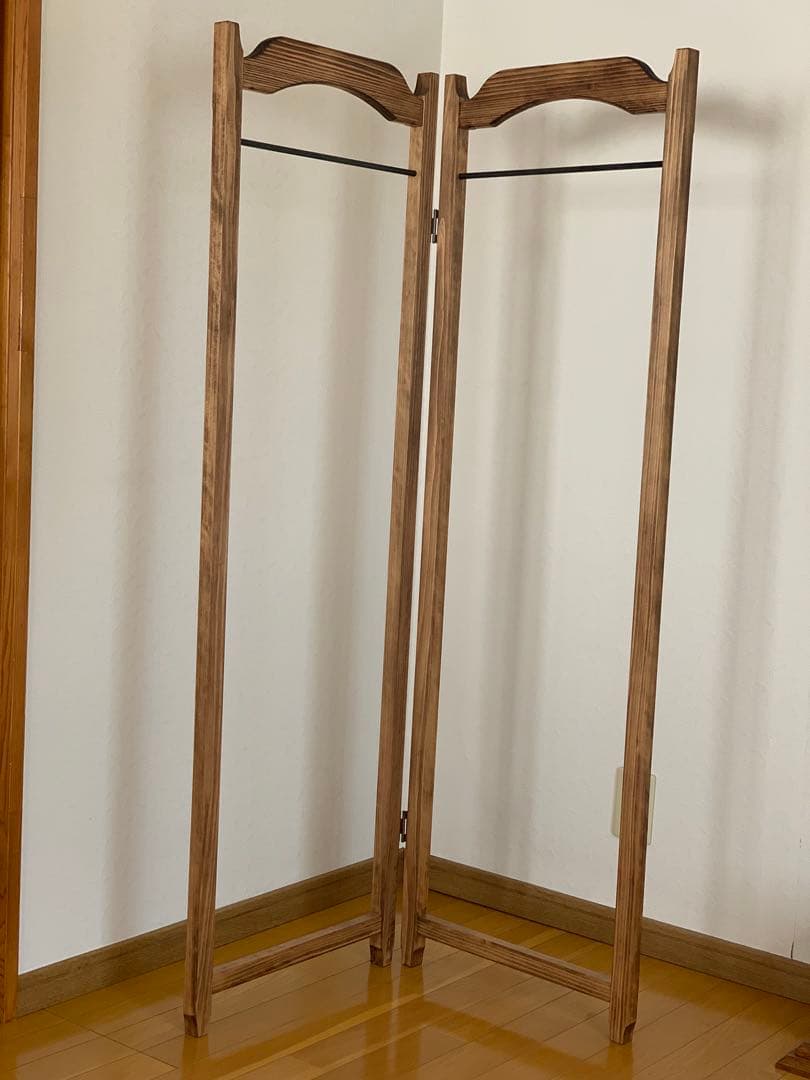 【洋書スタイル】木とアイアンのアンティークハンガーラック