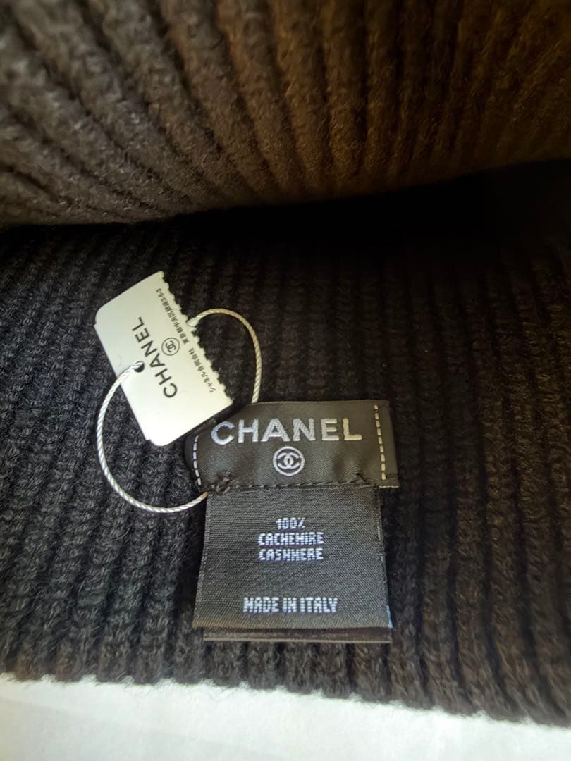 新品未使用 chanel25B 新作 本物 ココマーク ニット帽黒 最終お値下げ