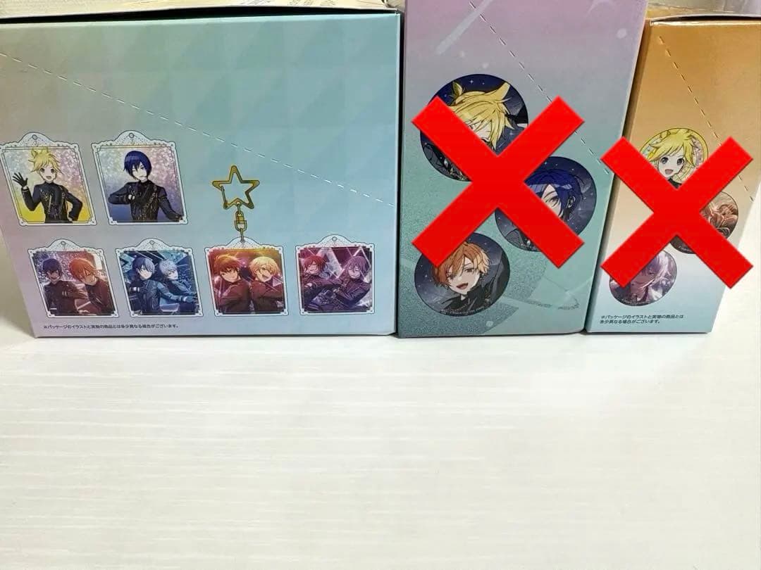 プロセカ×あんスタ 缶バッジ＆アクリルキーホルダー＆色紙 4箱セット