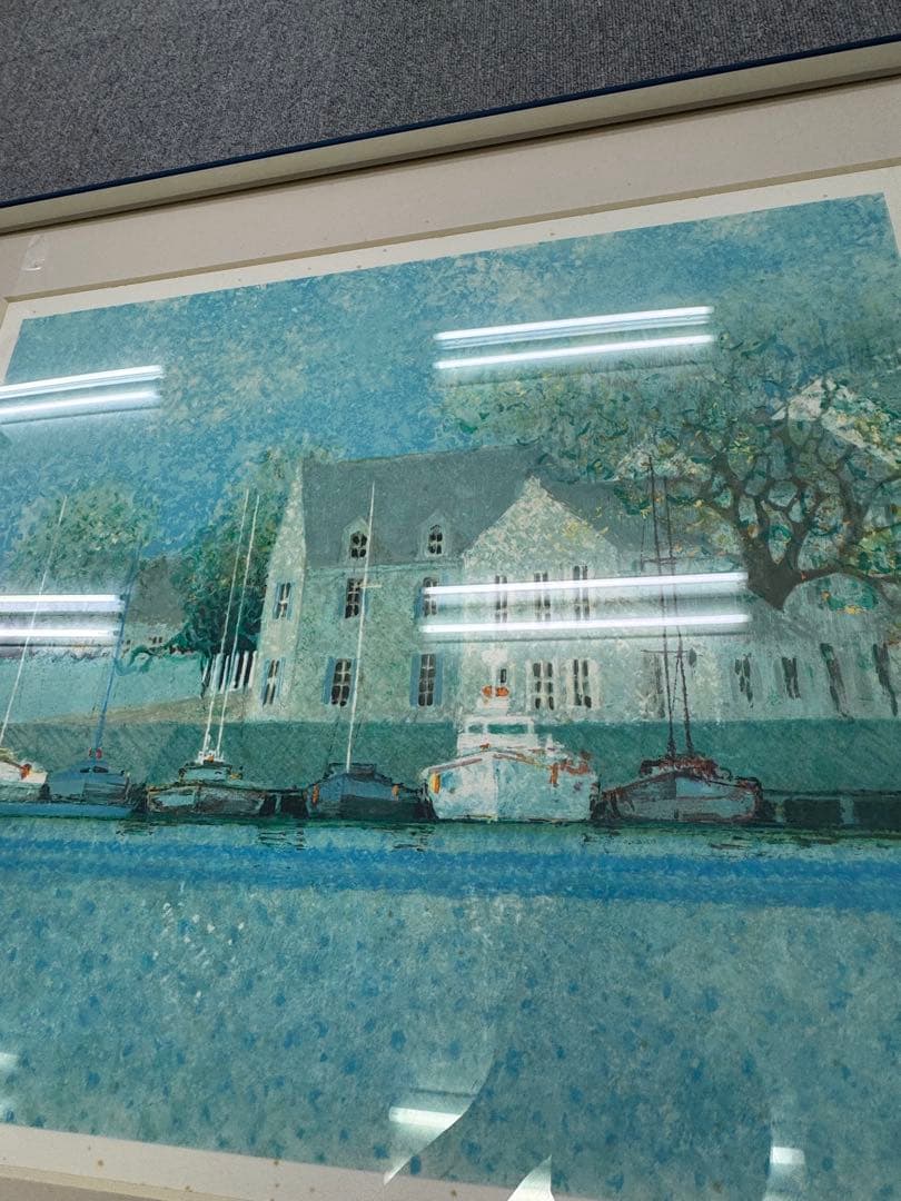 アンドレ・ブーリエ「村の海岸」 リトグラフ 版画 絵画　146/175