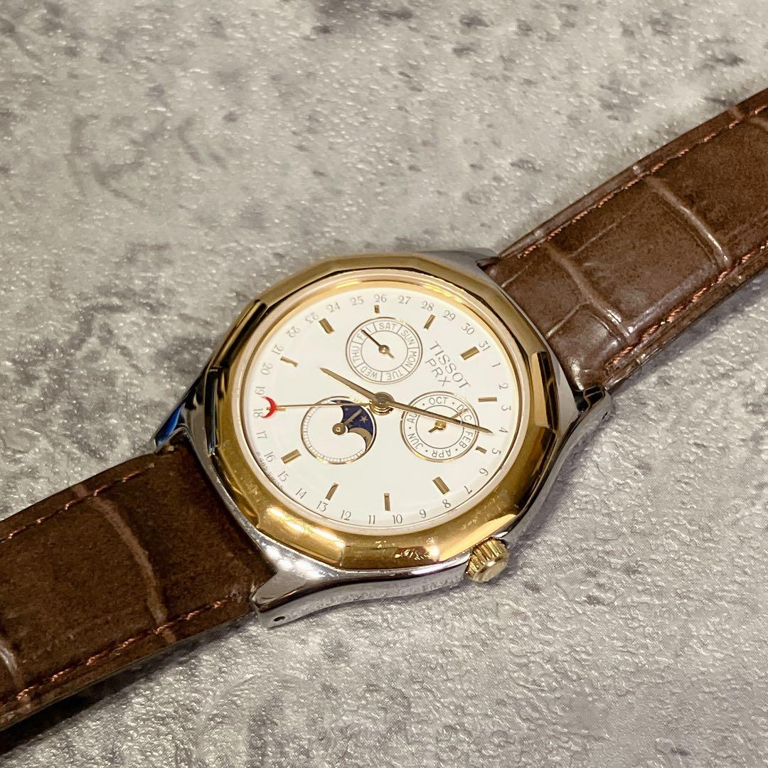 美品 TISSOT PRX ティソ ムーンフェイズ トリプルカレンダー 腕時計