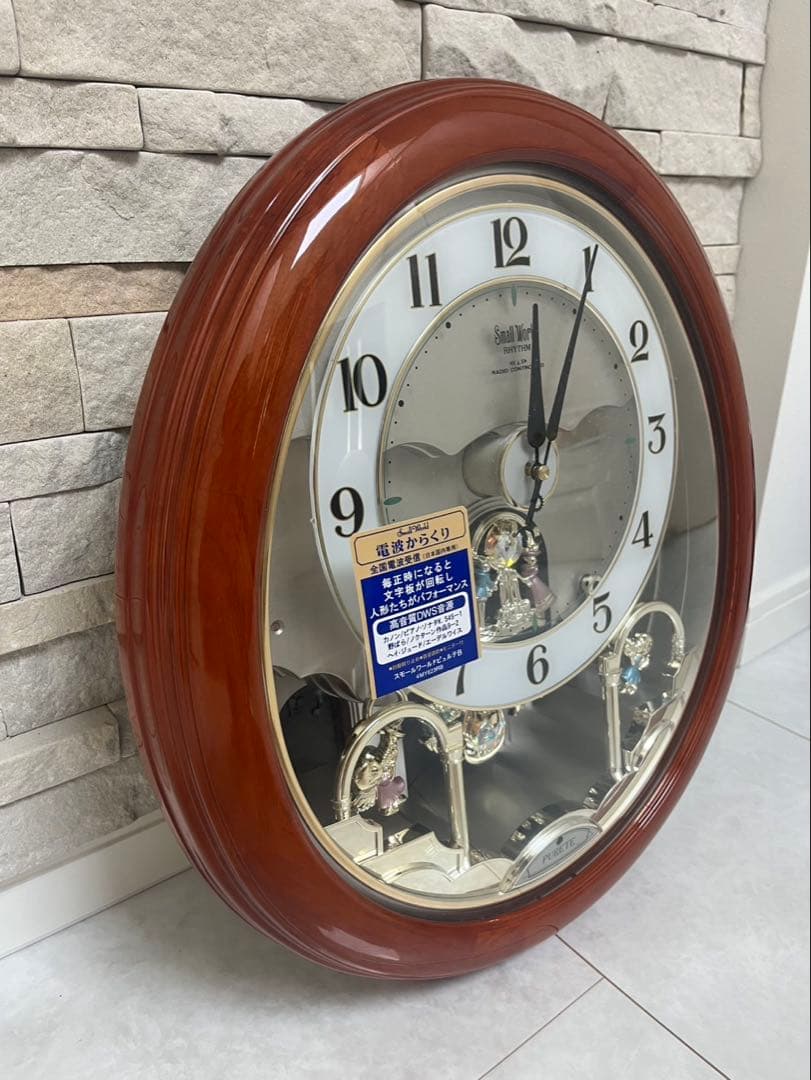 ✦希少✦RHYTHM　からくり時計　掛時計 　スモールワールド　4MY623RB