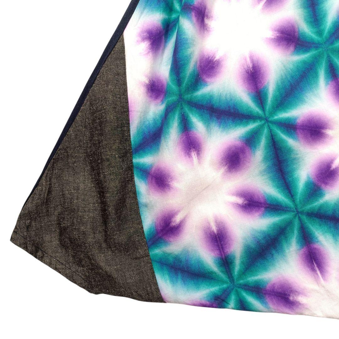 sousou ソウソウ たばた絞 伊勢木綿 20/20 麻混 富士 雪花 花菖蒲