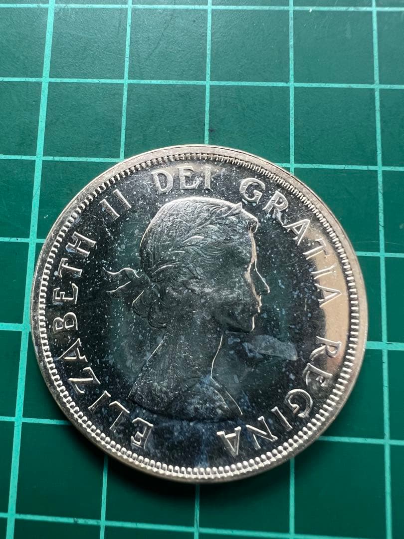 外国銀貨　カナダ1D銀貨　1958年