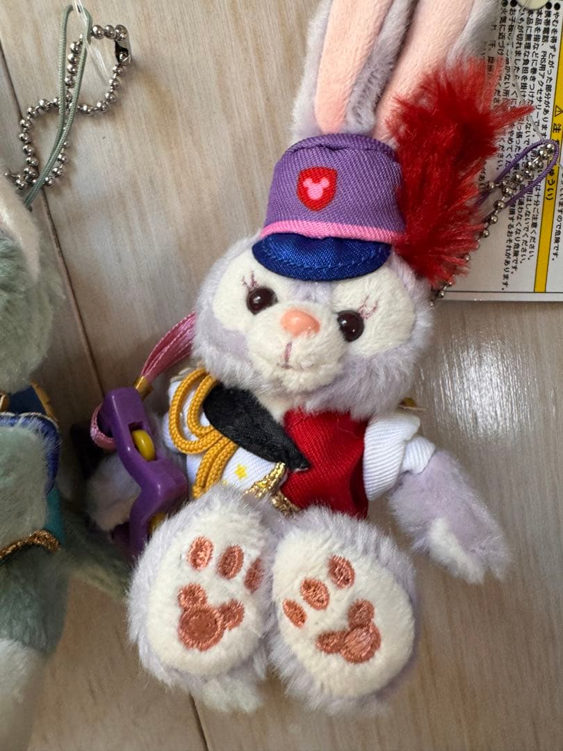 ディズニー　ダッフィー　ハッピーマーチングファン　ぬいぐるみストラップ　4体