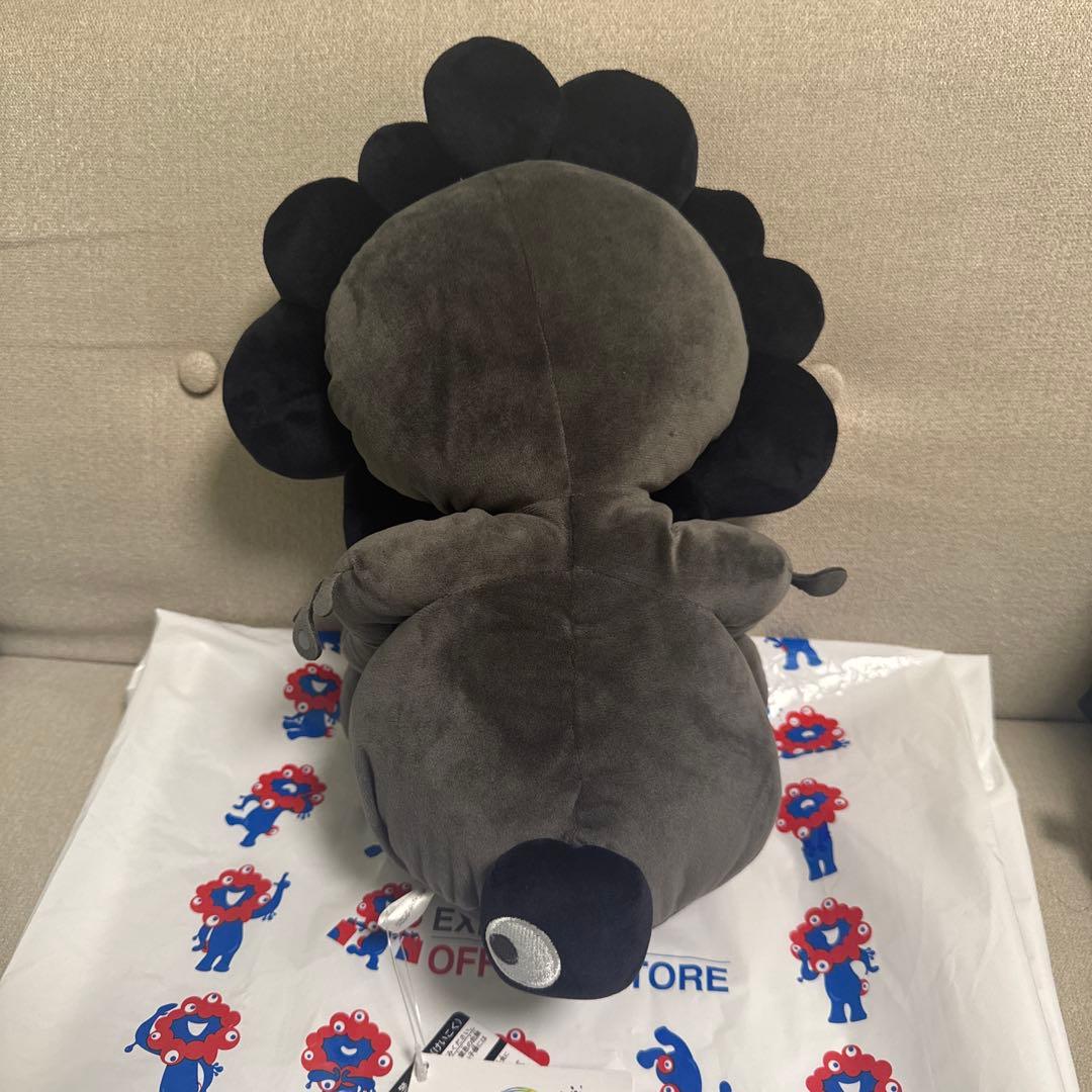 大阪関西万博　黒ミャクミャク　お手玉風ぬいぐるみ　Lサイズ