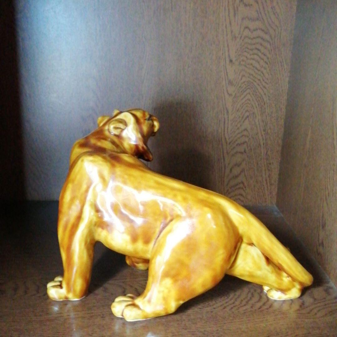 伝統美術陶芸 九谷焼 ふりかえる置物 浅蔵五十吉 寅