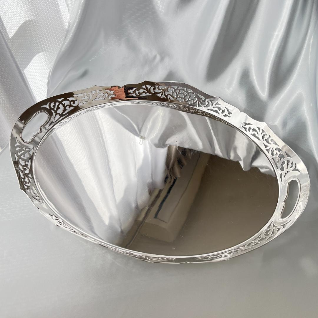 【e Heath & Co】 アールヌーボー 透かしのトレー 46cm