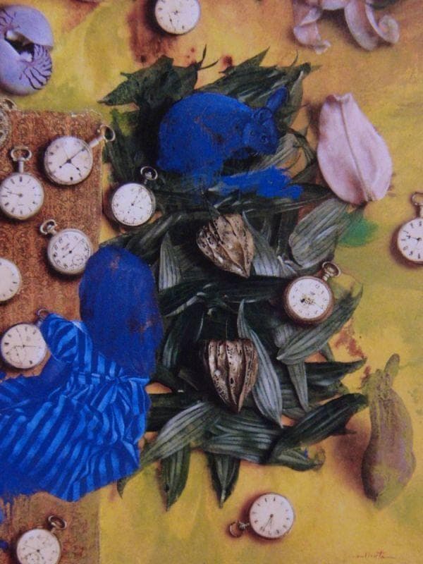 蛭田均、『Pocket Watch』、希少画集より、状態良好、新品木製額・額装付