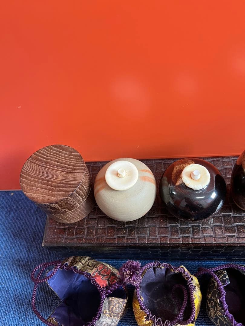 1314 茶入4客　茶筒1客　蓋置1 客　まとめ売り