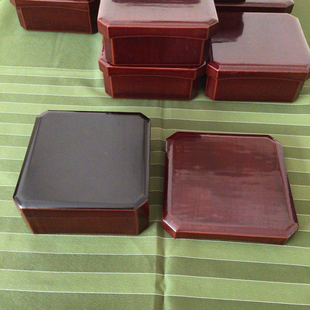 茶道具　小型　縁高　縁高重箱　10客揃え　共箱付き　菓子入れ　漆器　骨董品　茶道