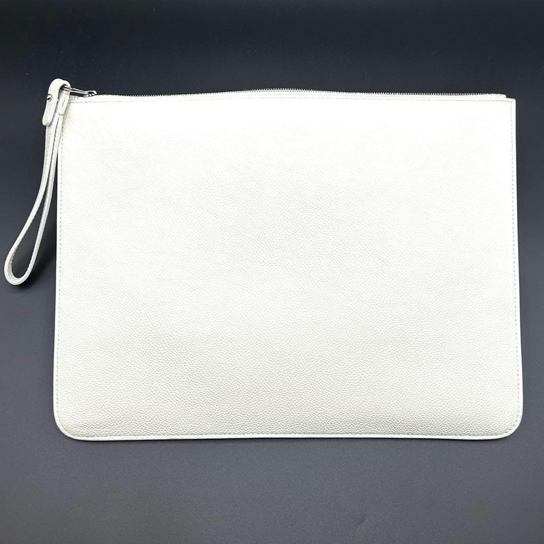 BALENCIAGA レザークラッチバッグ ホワイト