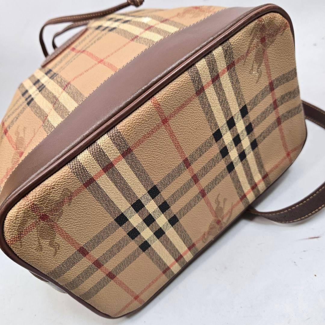 BURBERRY 巾着 ショルダーバッグ シャドーホース ノバチェック