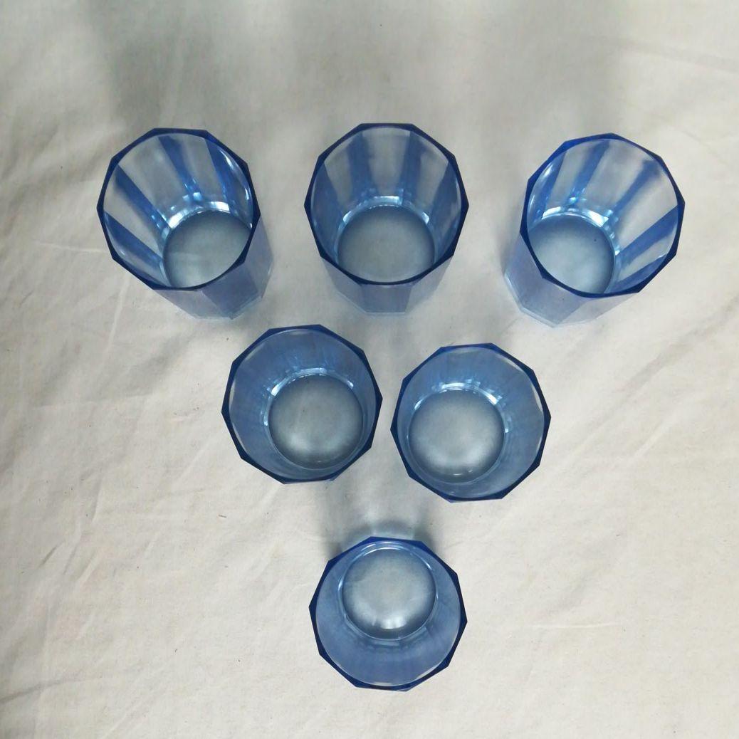 レトロ　アンティーク　ビンテージ　ガラスグラス　タンブラー　6客