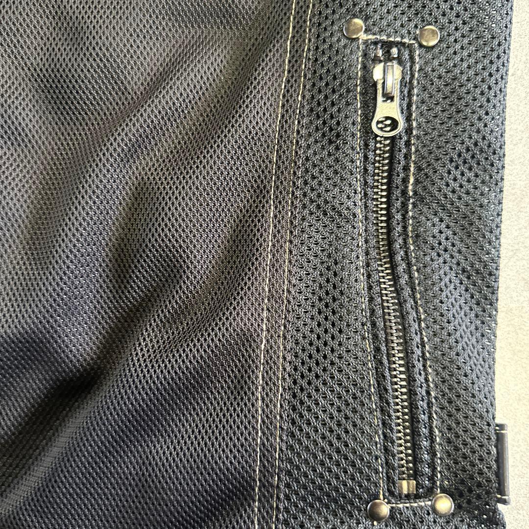 【良品】イエローコーン　YeLLOW CORN　メッシュジャケット LL 黒刺繍