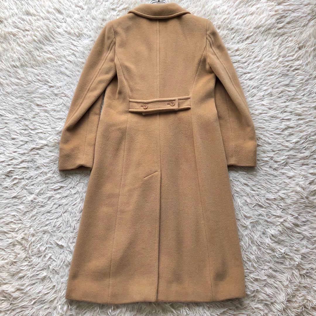 【美品 カシミヤ混 XL】マックスマーラ　ロングコート　キャメル　イタリア製