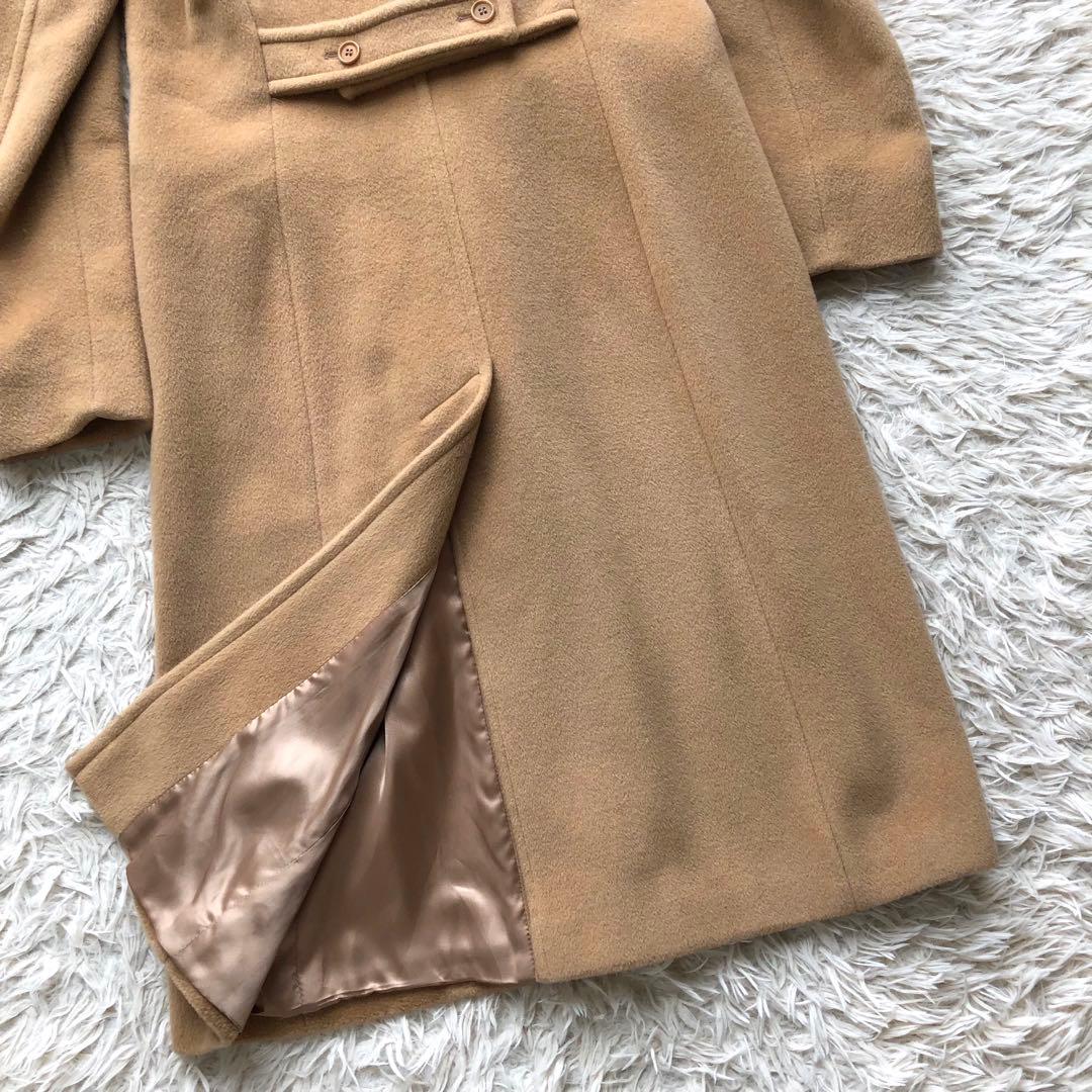【美品 カシミヤ混 XL】マックスマーラ　ロングコート　キャメル　イタリア製