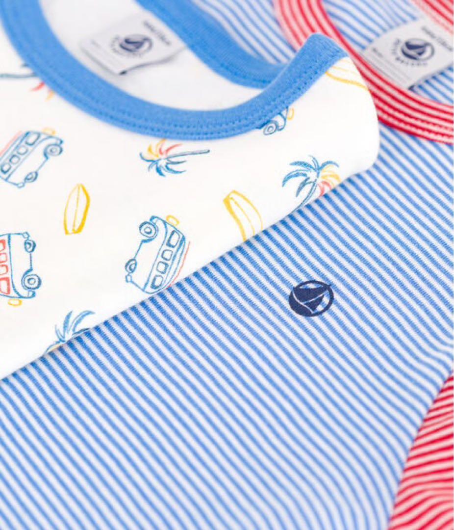 おまとめ 新品未使用 プチバトー 長袖パジャマ ミラレ8ans サーフ 8ans