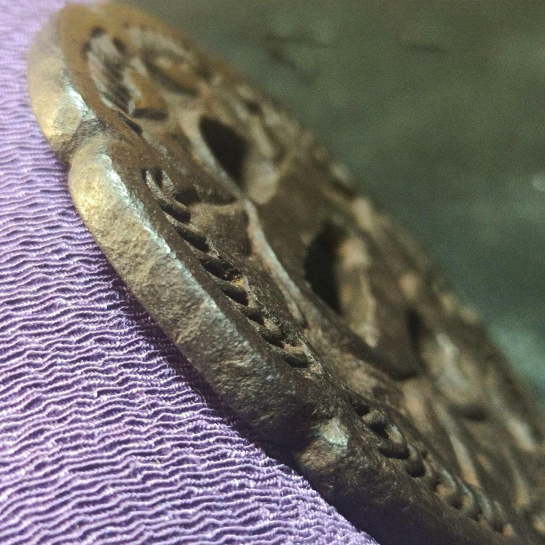 刀剣美術 日本刀南蛮鍔 鉄地 無銘 箱付 江戸骨董 古美術 蒐集家放出美品刀装具