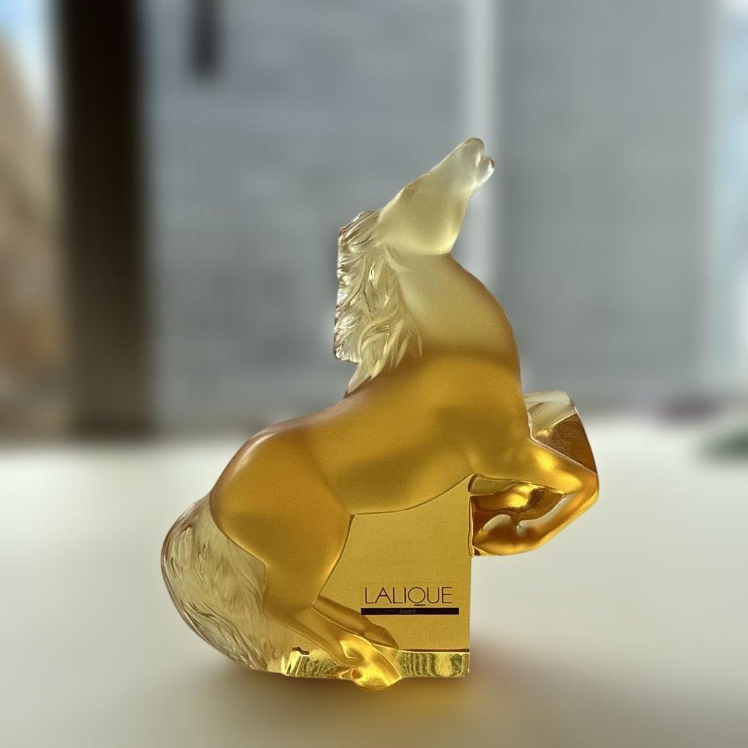 LALIQUE 馬のガラス彫刻